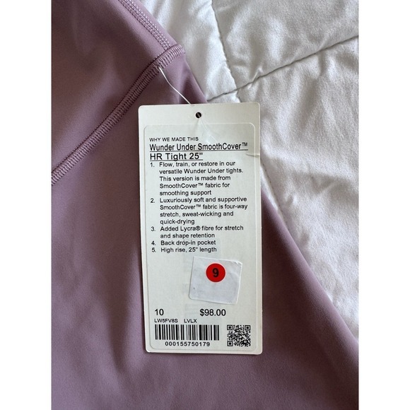 New Lululemon Size 10 Wunder Under SmoothCover High-Rise Tight 25" Lavender Lux - Picture 3 of 11